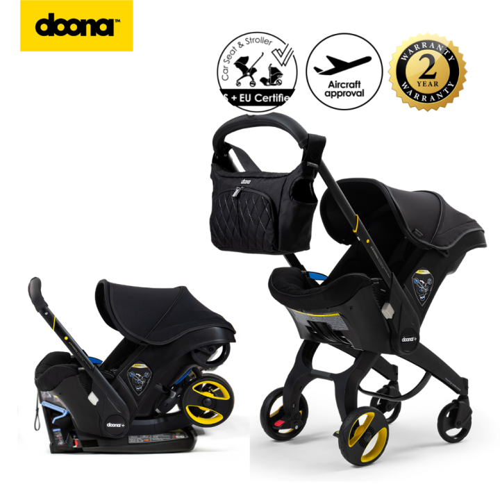 Doona+ Infant Car Seat Stroller Midnight [Limited Edition] 2 Years