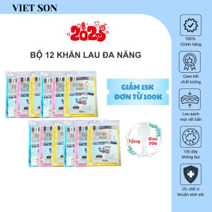Bộ 12 Khăn Lau Bếp Việt Son Siêu Sạch