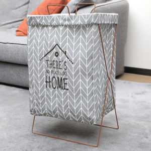 Believe Nordic Minimalist Folding Bracket Dirty Cloth Laundry Bakul Baju Kotor Basket Waterproof Large-Capacity Clothes Toy Storage Box(Without cover)