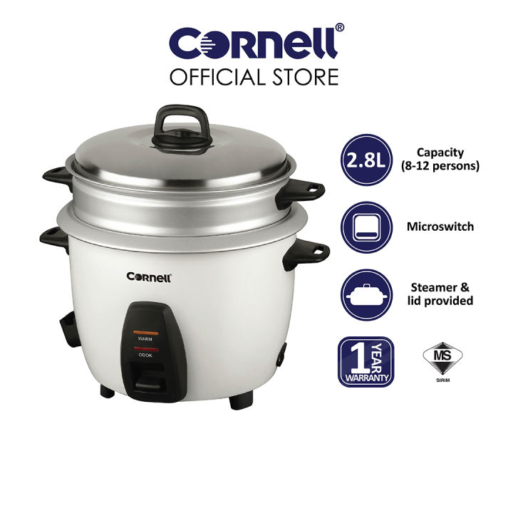 Cornell 2.8L Conventional Rice Cooker (810 persons) CRCCS282ST Lazada