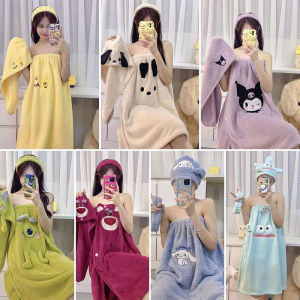 Bộ 3 Món Váy Choàng Tắm Mũ Chùm Băng Đô Cosplay Nhân Vật Hoạt Hình Đáng Yêu Chất Liệu Lông Cừu Mềm Mại Thấm Hút