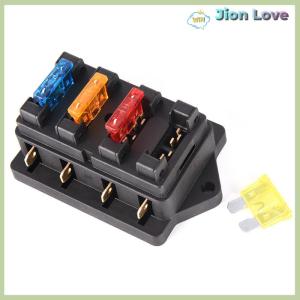 Jion Love Xe 4 cách mạch tiêu chuẩn Ato Blade hộp cầu chì khối chủ 12V 24V + 4 cách cầu chì