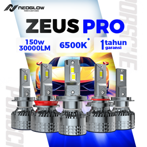NeoGlow ZEUS 150W LED Headlight|30000LM 6500K whitePlug & Play with Canbus Decoder | For Cars