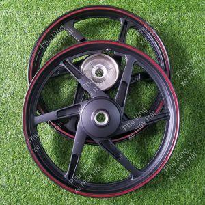 Bánh Mâm 6 cây 2 thắng đùm phanh cơ trước sau kèm má đùm lắp các đời WAVE ALPHA Nhỏ  SUPER DREAM  DREAM Thái HTH1133 MSP 2024