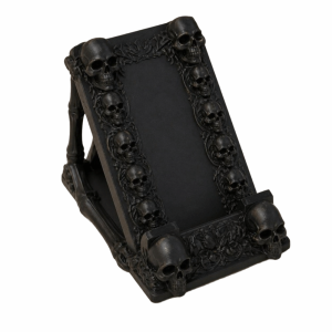 WILD Creative Skull Phone Holder Dark Style Multi-Purpose Gothic Phone Stand Novelty Black Ornament Halloween