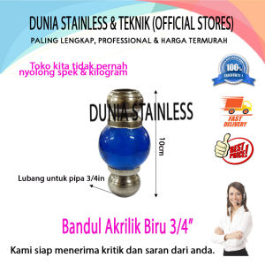 Bandul Akrilik Biru 3/4"