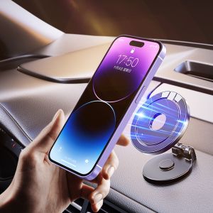 Magnetic Car Phone Holder Foldable Car Navigation Bracket Dashboard Adhesive Aracket for All Phone