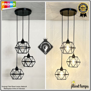 Lampu Gantung Hias Minimalis Modern Klasik Prisma Tanpa Isi 3 In 1