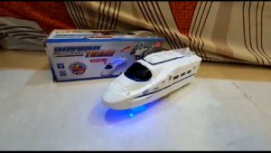 Mainan Kendaraan Murah Kepala Kereta api Bump & Go Transformers Train Robot