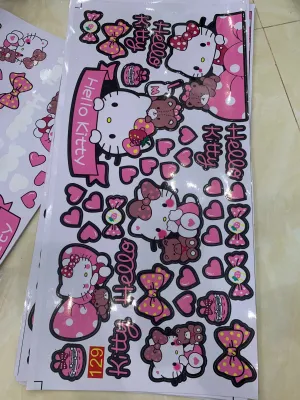 Tem hello kitty 3 lớp xịn dán xe xmen gogo... hàng loại đẹp chất lượng (Sticker dán xe)