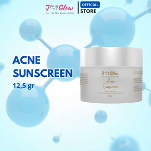 JGLOW SKINCARE Acne Sunscreen/ Pink Cheris Cream Siang Acne Untuk Kulit Berjerawat Berminyak-125g