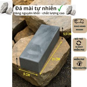 Đá Mài Dao Tự Nhiên – Đá Nguyên Khối Bùn Xanh Mịn – Mài Dao Kéo Cực Sắc Cực Bám Nước
