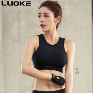 LUOKE Women Lady Sports Bra Removable Chest Pad Quick-drying Shockproof Yoga Running Fitness Bra BreathableGood Gathering Effect