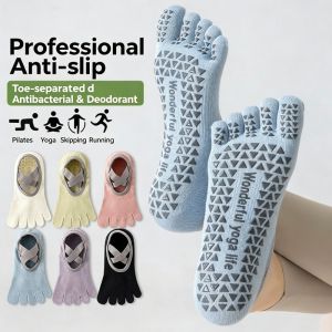 Womens Five Finger Socks 2026 Professional Anti-Slip Yoga Workout Ballet Athletic Non-Slip Socks for Gym Fitness Running