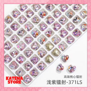 Đá Khối Trái Tim Nhiều Màu Phụ Kiện Trang Trí Móng Tay Cao Cấp