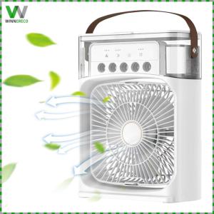 Electric USB Stand Fan with 3 Speed Settings and Mist Spray for Home Office and Outdoor Use Lightweight and Efficient