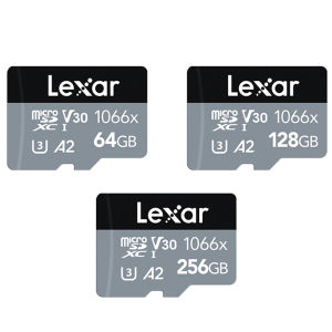 ♥100%Original Product+Free Send adapter+card reader♥Lexar Professional 1066x 64GB/128GB/256GB/512GB/1TB/2TB Silver MicroSDXC UHS-I Micro SD Card with Adapter