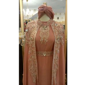 KAFTAN DRESS MUSLIM AMEENA GRATIS MANSET TURBAN DAN BELT COD