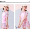 Uniqkids Kids Girl Swimwear Summer Fashion Two piece set Sports Tennis Outfit Swimsuit Clothes. 