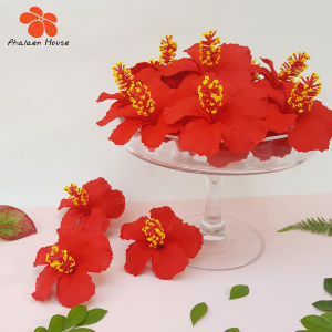 ช่องละเอียดของ 🌼พร้อมส่ง🌼 FHIB1-M ชบาแดง ดอกชบาประดิษฐ์ ชบา ปลอม เหมือนจริงมาก ฝีมือประณีต สีสันสดใส แพ็คละ10ดอก Phalaen House