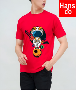 Kaos Pria Model Terkini Trending Motif 3D Bahan katun 24s Astronot 1  H045