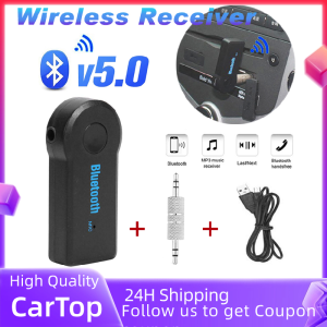 Wireless Bluetooth 5.0 Receiver Transmitter 3.5mm AUX Jack Music Audio Bluetooth Adapter Aux Car Bluetooth Audio Receiver Converter