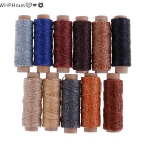 WP💓💛💖 50m Roll Leather Sewing Flat Waxed Thread Wax String Hand Stitching Craft 150D