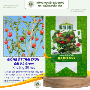 Hạt giống Ớt Trái Tròn Trồng Quanh Năm Dùng Làm Kiểng và Gia Vị (0.2gr ~ 30 hạt)