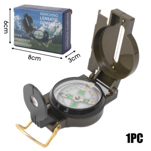 New Portable Compass with Magnifying Mirror Ignition Outdoor Camping Folding Tactical Compass Hiking Trip Precision Navigation Expedition Survival Tool