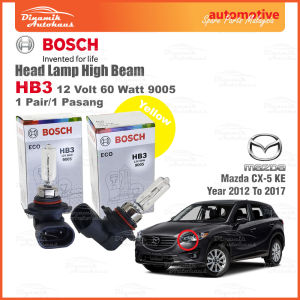 Mazda CX5 KE 1st Model Year 2012 To 2017 Head Lamp High Beam Halogen Light Bulb Bosch HB3 12 Volt 60 Watt (2 Pcs)