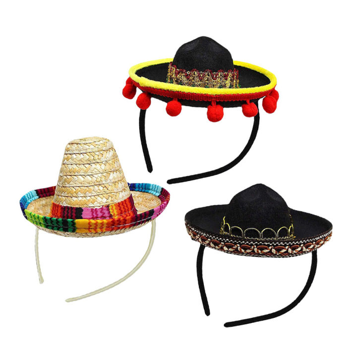 [Zeberdany] 3Pack Cinco De Mayo Fiesta Headbands Party Decorations Non ...