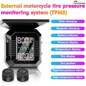 For CFMOTO Honda SUZIKI tpms tire pressure monitoring system tpms wireless solar charging LCD display