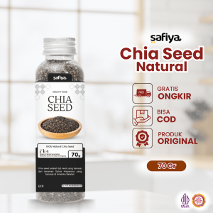 Safiya Chiaseed Organik 70 Gram Kemasan Botol Chia Seed Premium