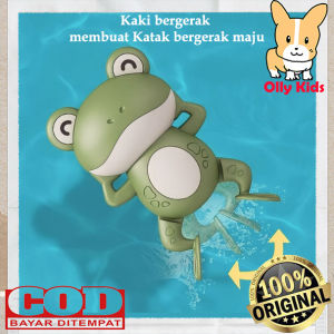 [Bisa Cod] Ollykids MA10 Mainan Mandi Anak Katak Lucu Bisa Bergerak Di Air Bath Toys Mainan Kodok Air