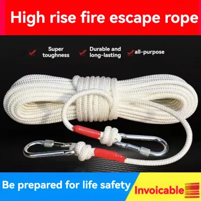 High-altitude escape rope double hook safety rope fire escape rope wire core fire rope Rescue line