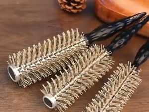 Aluminum Tube Round Brush Fast Heat Conduct Pointed Tail Roller Comb Salon-Grade Quick Styling Tool