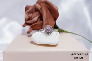 Natural Fancy Color Sapphire Birthstone S925 adjustable ring/Pink color sapphire ring/Gemstone/birthstone/cincin pink sapphire/S925 silver