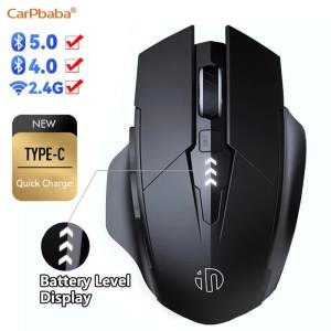 Chuột không dây PM6 có thể sạc lại 2.4GHz USB Office Mute Bluetooth Chuột 6 nút hiệu quả cao cho PC Máy tính xách tay Máy tính bảng Di động