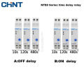CHINT NTE8 Series Time Delay Relay Control Off Power On Delay NTE8-A NTE8-B 5S 10S 120S 480S AC220V DC24V Din Rail Digital Timer. 