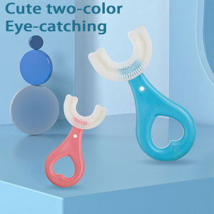 Kids U-Shaped Toothbrush Toddler Baby 2-6-12 Years Old Childrens Soft U-Shaped Brushing A