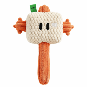 QEFEE Creative Plush Hammer Dog Toy Bite-resistant Wear-resistant Pet Squeaky Toy Durable Portable Pet Shake Sound Toy Relieve Boredom