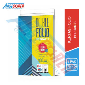 Kertas Double Rulling Folio Bergaris Sinar Dunia [100 Lembar/70 Gsm/Sidu]