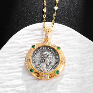 Luck Goddess Necklace Bringing Fortune And Good Luck Pendant Clavicle Chain Personalized Ancient Coin Necklace Woman Jewelry Gift