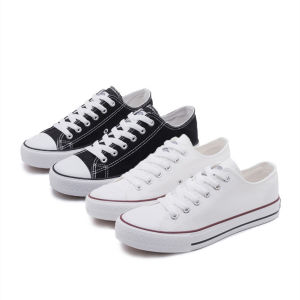 ส่งเร็ว รองเท้าผ้าใบ ผ้าใบผู้ชาย แฟชั่น สนีกเกอร์ ผ้าใบผู้หญิง รองเท้าผ้าใบผู้ชาย Low canvas shoes male students cloth shoes for sports sandals men leisure shoes lovers white shoe tide