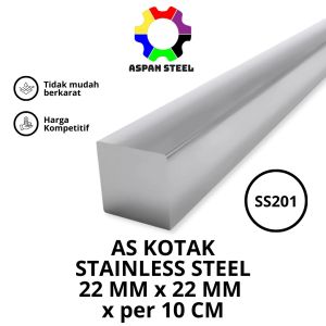 As kotak 22mm x 22mm stainless steel 201