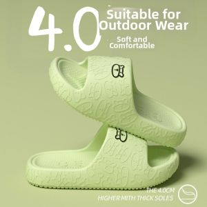 TrendSole Light Purple Embossed Slide Sandals with Cartoon Design for Indoor Use on Wooden Floor
