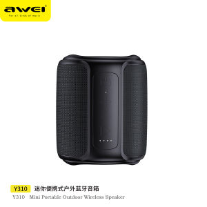 Awei Y310 Wireless Speaker Bluetooth 5.0 High Power HD Surround Stereo Waterproof IPX6 Mini Portable Speaker 2200mAh High Capacity Support Micro SD Card connect 2 in parallel For party