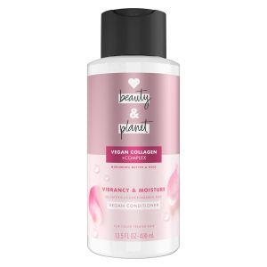 Love Beauty and Planet Vegan Collagen Moisture Conditioner Murumuru Butter & Rose for Color-ed Hair Vibrancywith a vegansulfate-freeparaben-freesilicone-freeand cruelty-free formula. 13.5oz