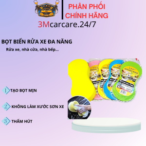 MIẾNG XỐP BỌT BIỂN RỬA XE ĐA NĂNG RỬA XE Ô TÔ XE MÁY TIỆN LỢI.