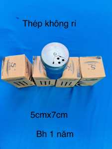 Hủ đựng tăm hủ lọ rắc tiêu lọ muối tiêu inox cao cấp PHÚC HƯNG PHÁT kích thước 5cmx7cm dạng trọn.